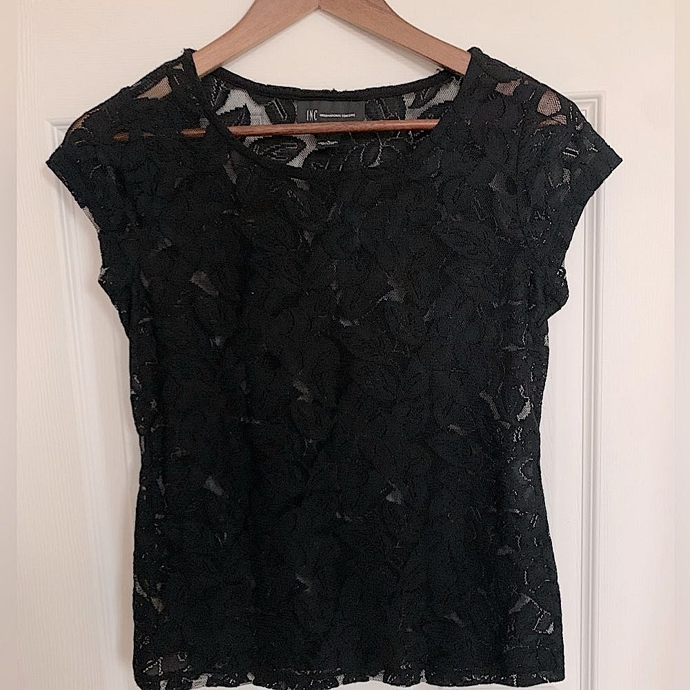 Lacey sheer top by INC Concepts